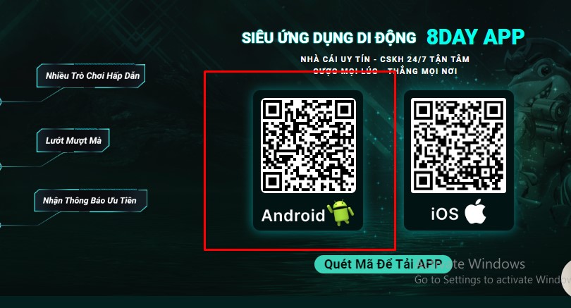 Các trò chơi hấp dẫn trên tải app 8day